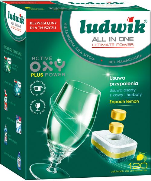 Tabletki do zmywarek all in one P-Free 120 sztuk 2,16 kg Ludwik