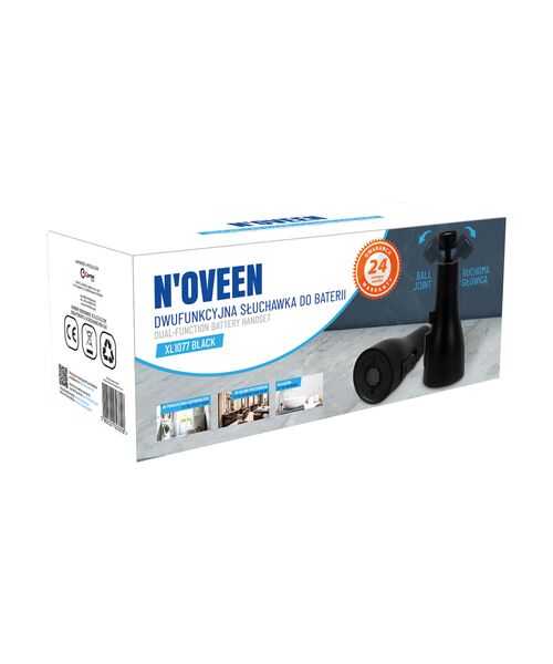 Perlator do baterii z przegubem czarny XL1077B Noveen