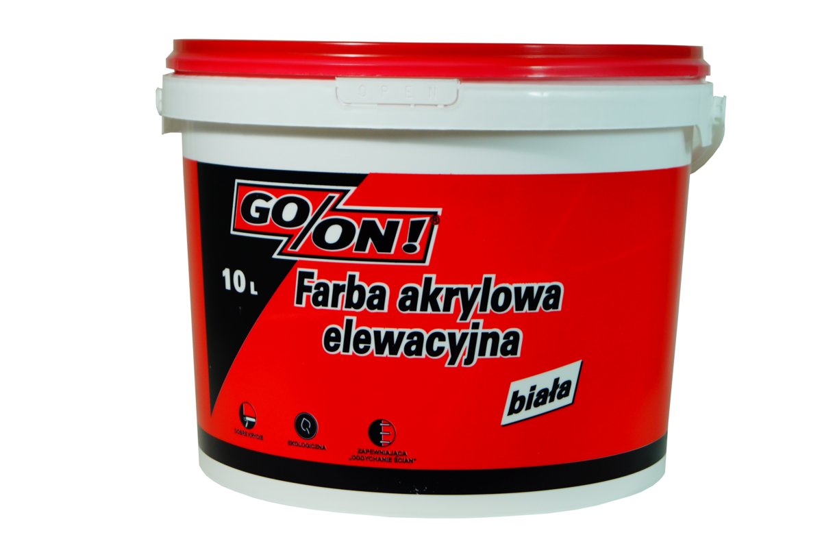Farba elewacyjna akrylowa biała 10 l GO/ON