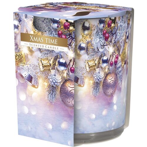 Świeca zapachowa w szkle SN72s Świąteczny czas Bispol