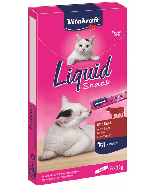 Przysmak dla kota Cat Liquid Snack 6 sztuk wołowina/inulina Vitakraft