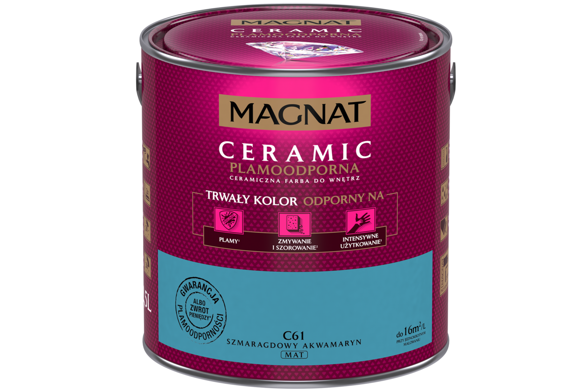 Farba Magnat Szmaragdowy Akwamaryn, Ceramic, farba ceramiczna 2,5 l