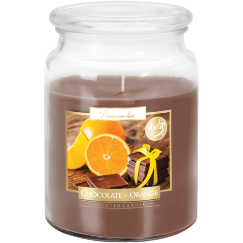 Świeca zapachowa w szkle SND99-340 czekolada-pomarańcza Bispol