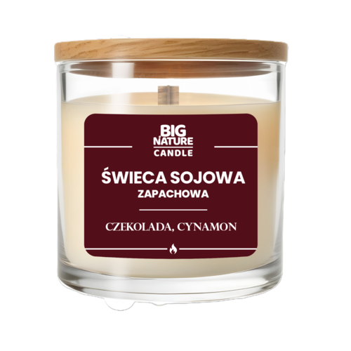 Świeca sojowa zapachowa Czekolada i Cynamon 225 g