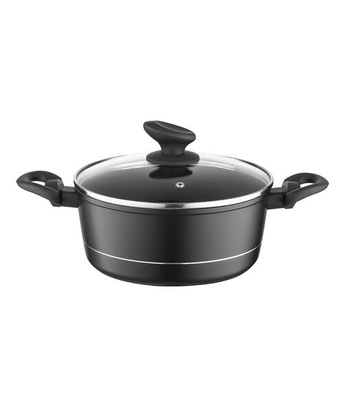 Garnek aluminiowy Delux z pokrywką 22 cm 3 l