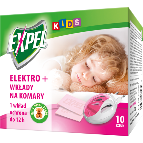 Elektro + 10 wkładów na komary EXPEL Kids