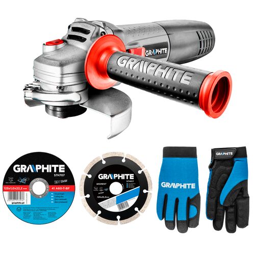 Szlifierka kątowa 720 W, tarcza 125 x 22,2 mm, obroty 11000 / min GRAPHITE