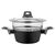 Garnek do gotowania na parze aluminiowy Japandi 20 cm z sitem szklanym 1,9 l