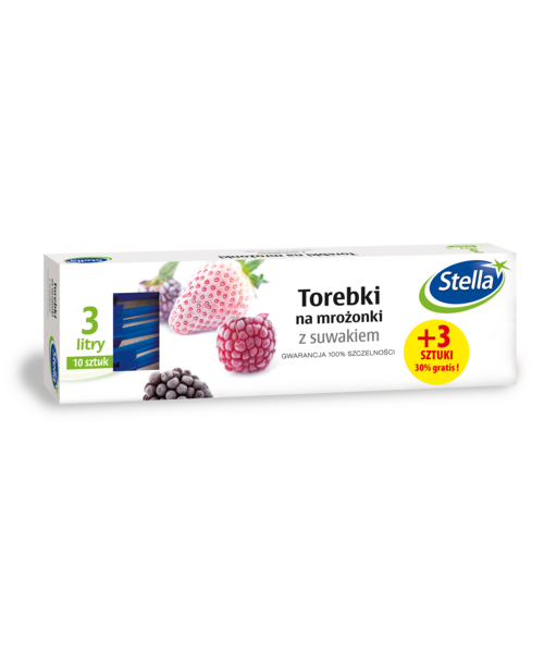 Torebki na mrożonki z suwakiem 3 l 10 sztuk Stella