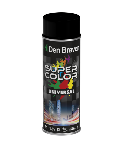 Lakier w aerozolu uniwersalny 400 ml czarny mat