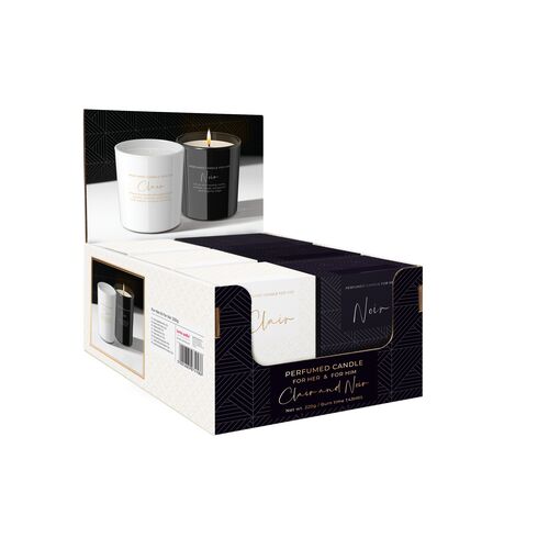 Świeca zapachowa w szkle For Her & For Him 6 sztuk mix