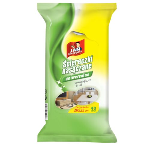 Ściereczki nasączane uniwersal 40 sztuk Jan Niezbędny