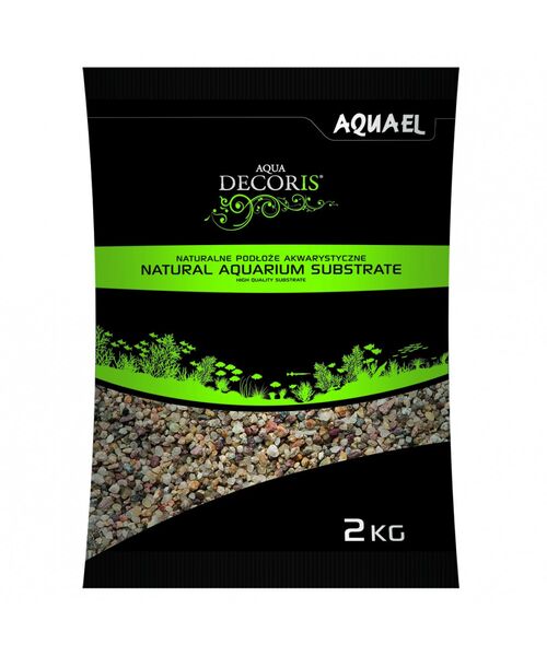 Żwirek akwariowy naturalny wielobarwny 1,4 - 2 mm, 2 kg Aquael