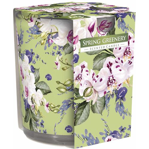 Świeca zapachowa w szkle SN72S-52 wiosenna zieleń BISPOL