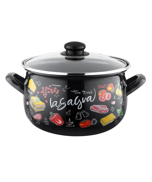 Garnek emaliowany Pyza Lasagna z pokrywką 20 cm 4,2 l