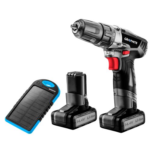 Wiertarko - wkrętarka akumulatorowa 2 x 14,4 V, Li-Ion / 1,5 Ah, torba GRAPHITE