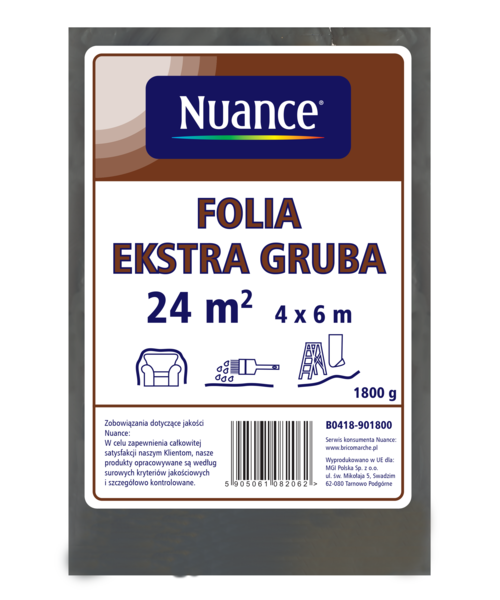 Folia budowlana ekstra gruba 4 x 6 m Nuance