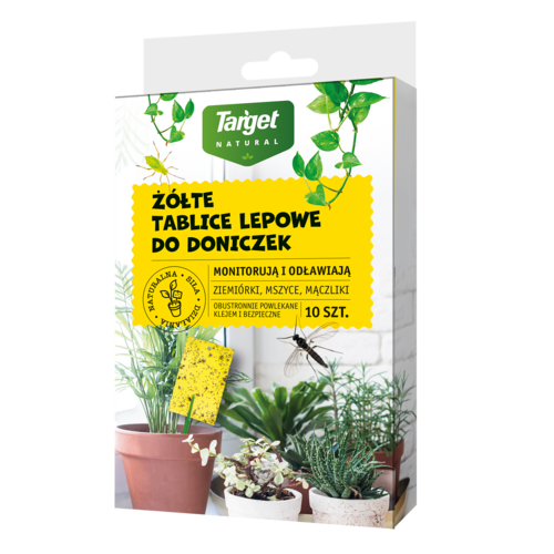 Żółte tablice lepowe do doniczek kwiaty domowe i balkonowe 10 sztuk