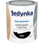Farba akrylowa Jedynka Deco&Protect Drewno i Metal mat Czarny 0,7 l