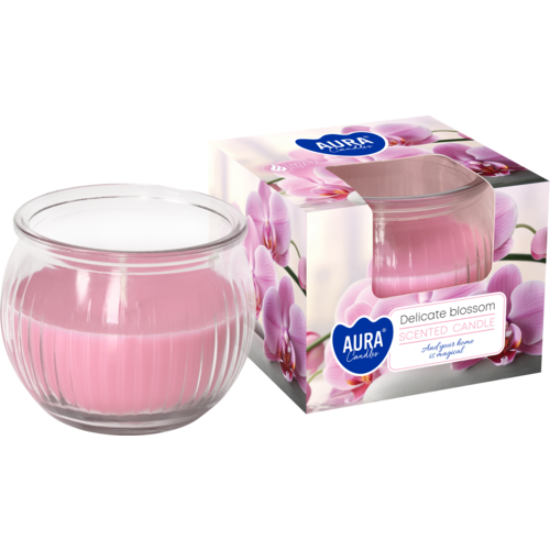 Świeca zapachowa w szkle SN69-421 18 h delikatne kwiaty Bispol