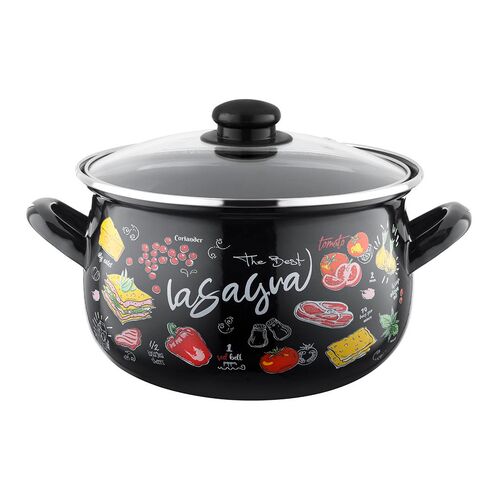 Garnek emaliowany Pyza Lasagna z pokrywką 18 cm 3 l
