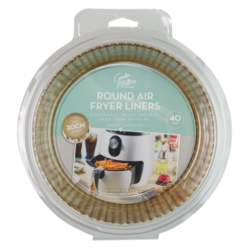 Wkłady okrągłe do air fryera 20 cm 40 sztuk