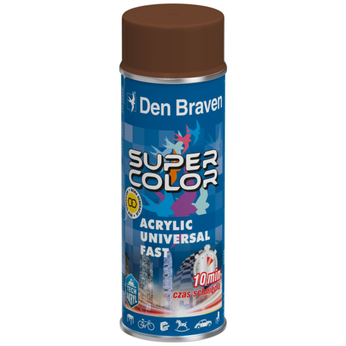 Lakier w aerozolu uniwersalny akrylowy 400 ml brązowy