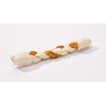 Gryzak suszony warkocz wołowy Premium brązowo - biały 25 cm 1 sztuka