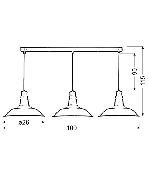 Lampa wisząca CONSUELA 3x60W E27 czarny CANDELLUX