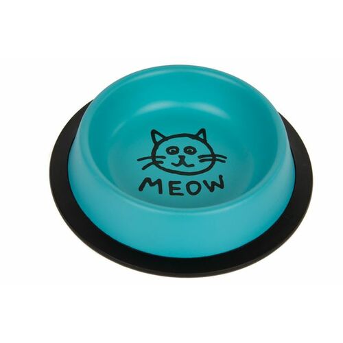 Miska metal na gumie dla kota MEOW 0,47 l niebieska CHICO