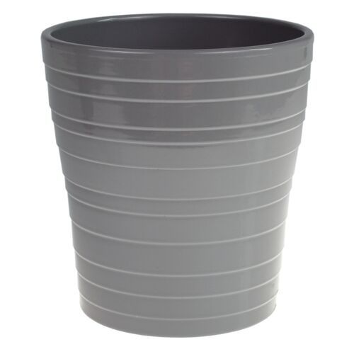 Osłonka storczyk ceramiczna 13 cm jasny grafit CERMAX