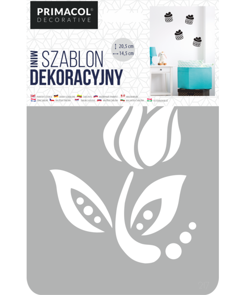 Szablon dekoracyjny MINI nr 217 Tulip Primacol Decorative