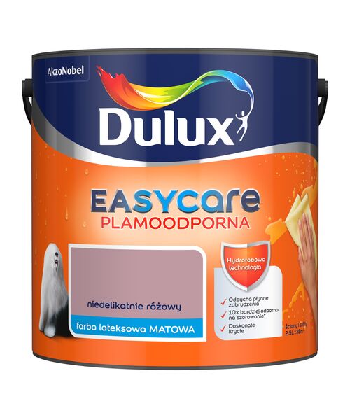 Farba lateksowa EasyCare Plamoodporna Niedelikatnie Różowy 2,5 l Dulux