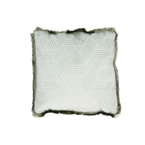 Fusion Dacey Cuscino Quadrato 43x43 Cm In Verde Acqua - 100% Cotone Con Imbottitura In Poliestere, Cerniera Per Rimozione, Design Anni '50, Coordinato Con Tende