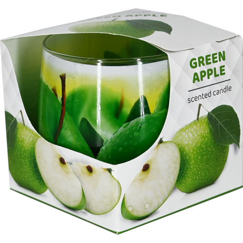 Świeca w szkle zapachowa zielone jabłko
