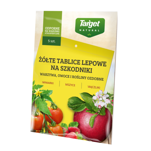 Żółte tablice lepowe warzywa, owoce, rośliny ozdobne 5 sztuk Target