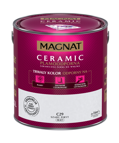 Farba ceramiczna MAGNAT Ceramic szary piryt C29 2,5 l