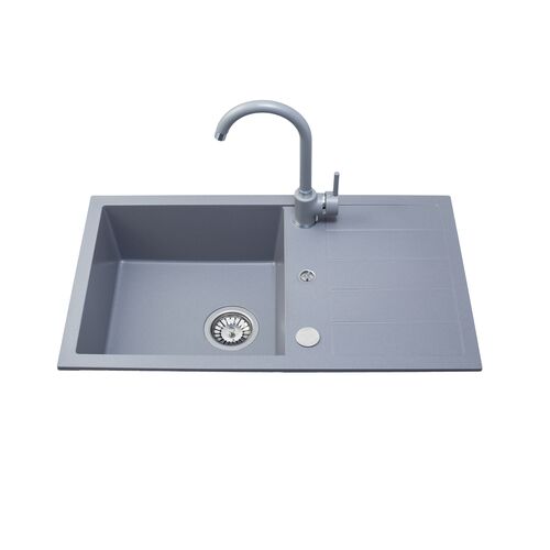 Zlewozmywak granitowy Fox New 76 x 44 cm szary