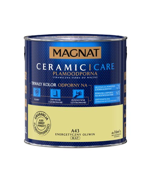 Farba ceramiczna MAGNAT Ceramic Care energiczny oliwin A43 2,5 l