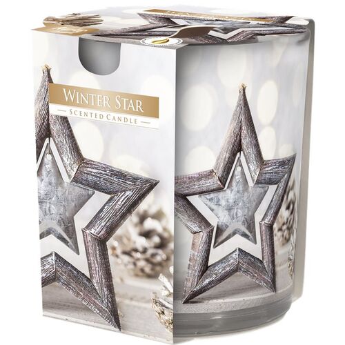 Świeca zapachowa w szkle SN72s Zimowa gwiazdka Bispol