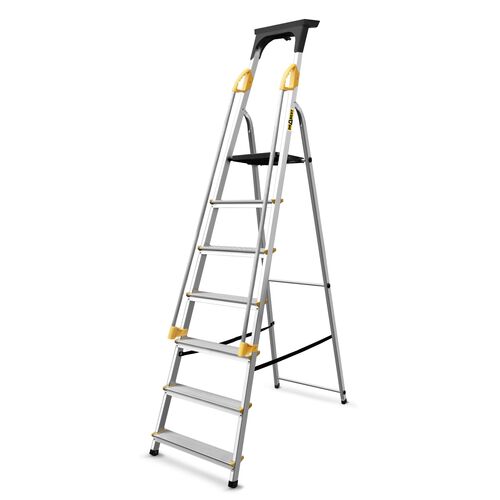 Drabina aluminiowa domowa z poręczami 7 stopniowa 150 kg DRABEST