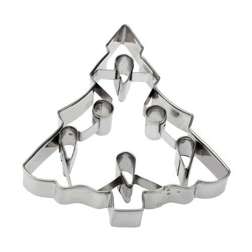 Wykrawaczka metalowa duża choinka srebrny