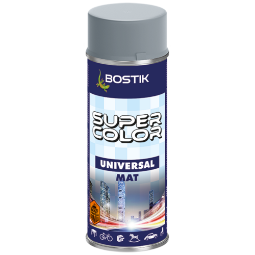 Lakier uniwersalny SUPER COLOR 400 ml szary mat BOSTIK