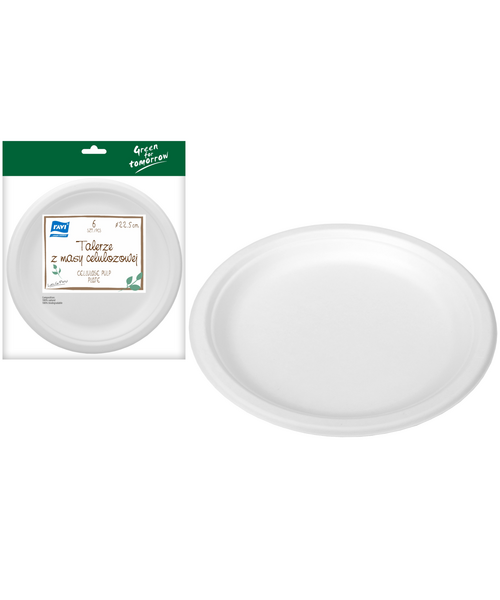 Talerz z masy celulozowej 22,5 cm 6 sztuk Green for Tomorrow