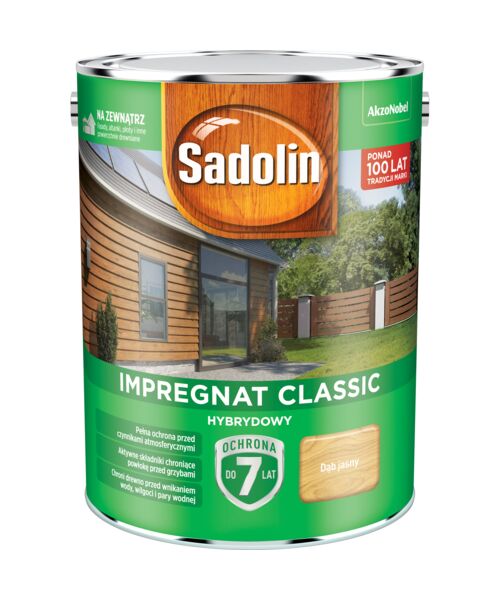 Impregnat CLASSIC HYBRYDOWY Dąb Jasny 4,5 l Sadolin