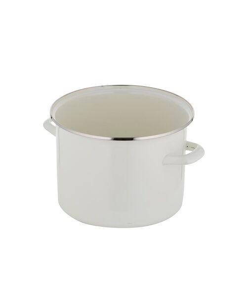 Garnek emaliowany prosty gładki bez pokrywki 18 cm 3 l