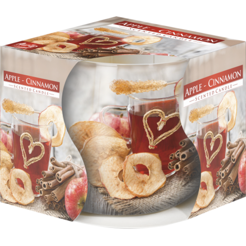 Świeca zapachowa w szkle SN71 jabłko/cynamon Bispol