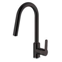 Bateria zlewozmywakowa Elia z wyciąganą wylewką czarna Invena