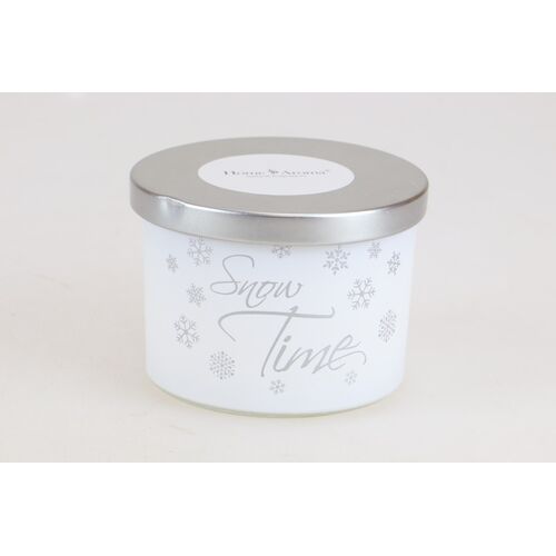 Świeca zapachowa 7,5 x 10,5 cm snow tme srebrna