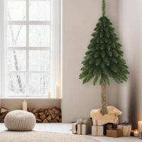 Świerk sztuczny na pniu 210 cm zielony